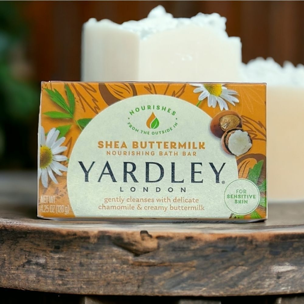 YARDLEY LONDON Sensitive Skin Shea Buttermilk Nourishing Bath Bar Soap NWT
